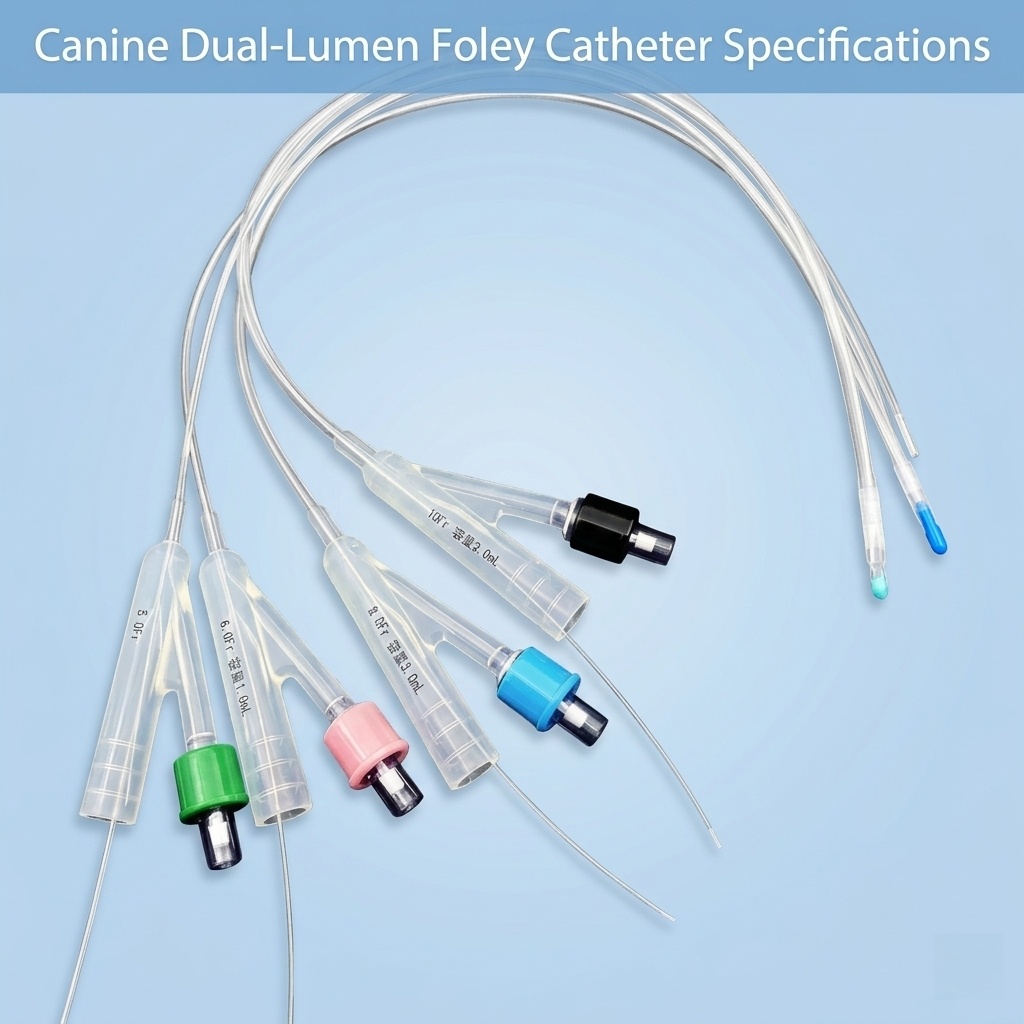 Canine Dual-Lumen Foley Catheter